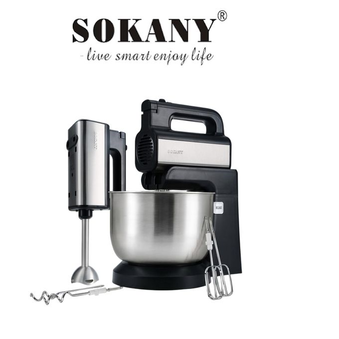 Dsp 3-in-1 Stand Mixer with Attachments 4 Liter Black Silver - SK-05022