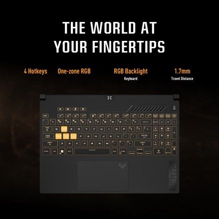 لاب توب اسوس TUF Gaming F15 2023 - FX507VI-LP066W ، معالج انتل كور i7-13620H 15.6 بوصة ، هارد 1 تيرا بايت SSD ، رام 16 جيجا بايت ، كارت شاشة انفيديا جي فورس RTX 4060 ،ويندوز 11 - رمادي جايجر