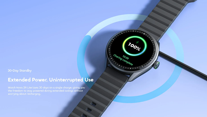 Oraimo Nova 2R Lite Smart Watch , 1.43 Inch Black - OSW-824