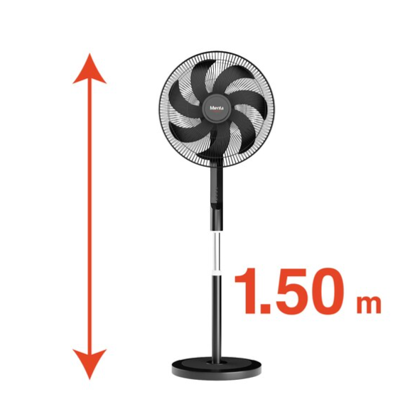 Mienta Stand Fan , 18 Inch , Black - SF351338A