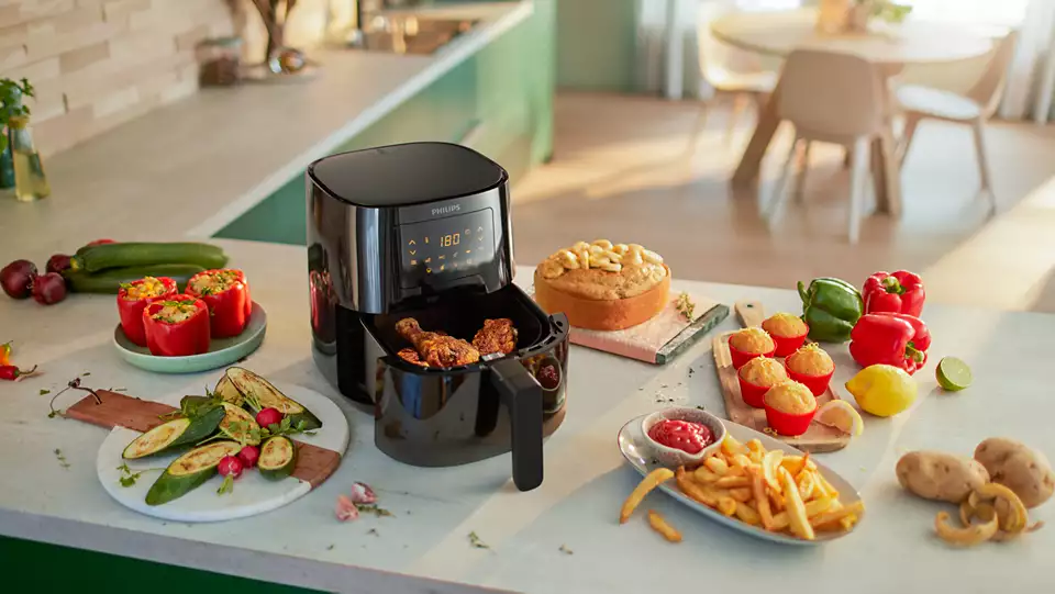 Philips Air Fryer , 4.1 Liter , 1400 Watt Black - HD9252-91