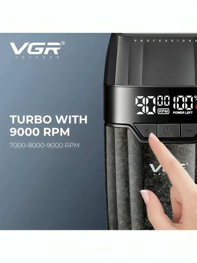 VGR Pro Hair Clipper Kit , Black - V-640 S4
