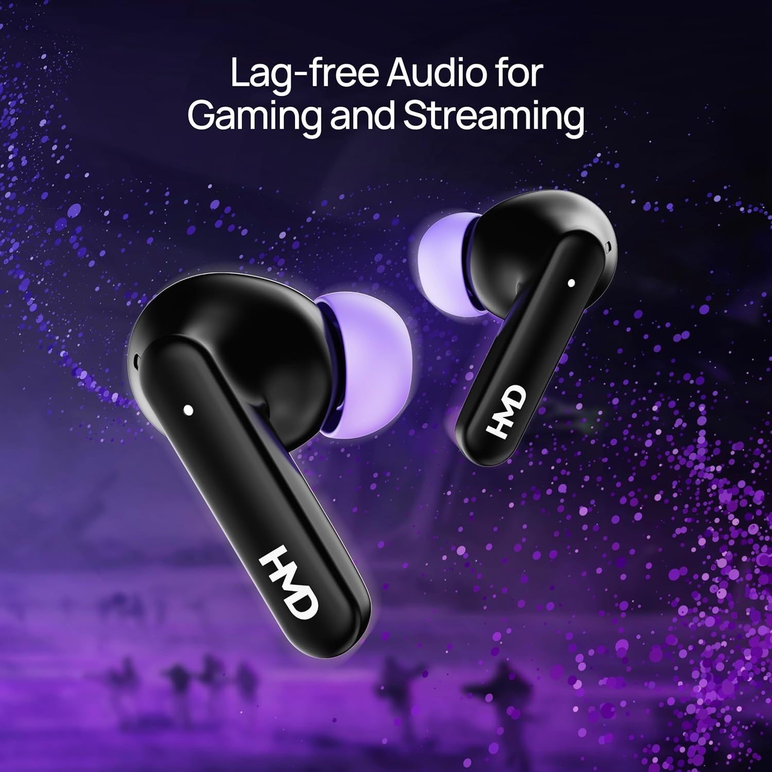 HMD DUB P70 Earbuds , with Environmental Noise Cancellation , Black