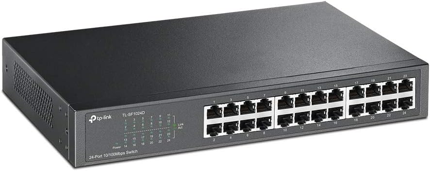 محول إيثرنت تي بي لينك ، عدد 24 منفذ ، اسود - TL-SF1024D