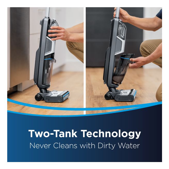 Bissell CrossWave HF3 Wet and Dry Stick Vacuum Cleaner , 220 Watt , White Grey - 3598E