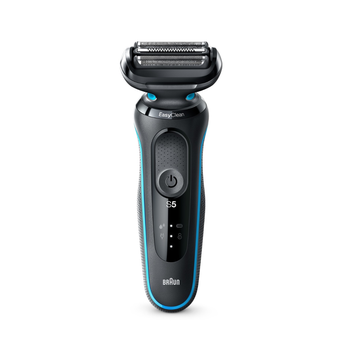 ماكينة حلاقة كهرباء براون Series 5 EasyClean ، استخدام جاف ورطب ، ازرق واسود - 50-M1000s