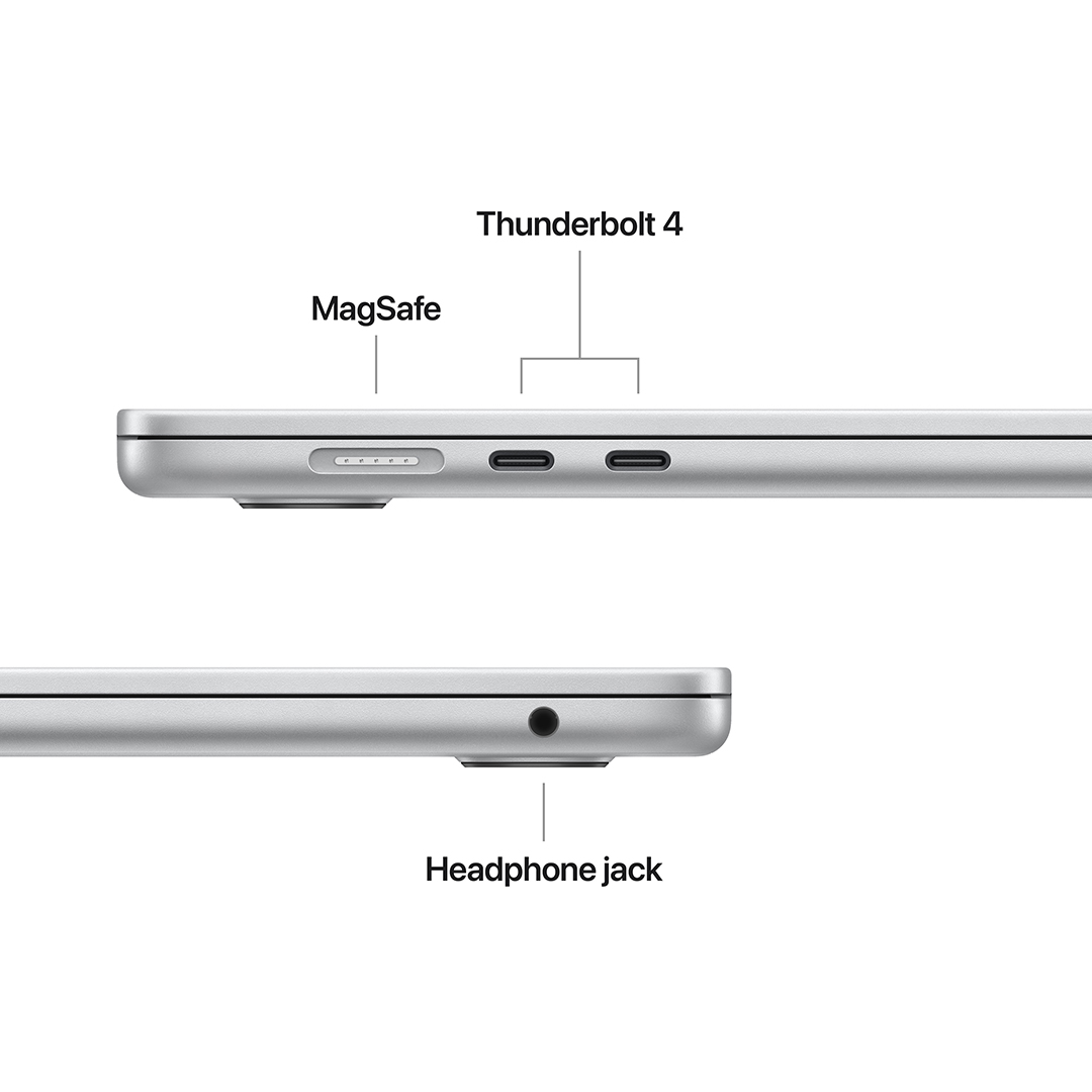 Apple MacBook Air Laptop ,Apple M4 chip with 10-core CPU 15.3 Inch ,256 GB SSD ,16 GB ,Apple 10-Core GPU ,macOS - Silver
