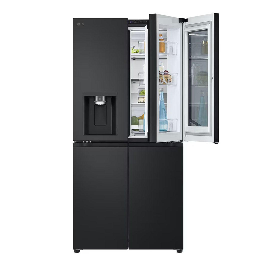 LG NoFrost French door refrigerator , 508 Liter Inverter Motor , Black - GC-X22FFQAB