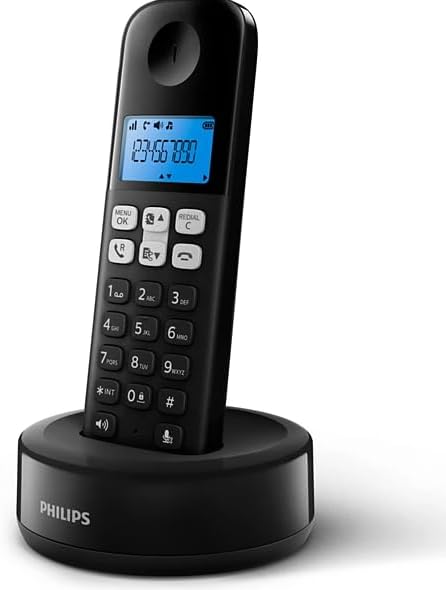 تليفون لاسلكي فيليبس ،اسود - D1611B/63
