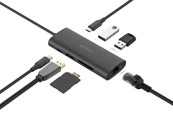 موزع USB Type C ايه 4 تيك - DST-80C