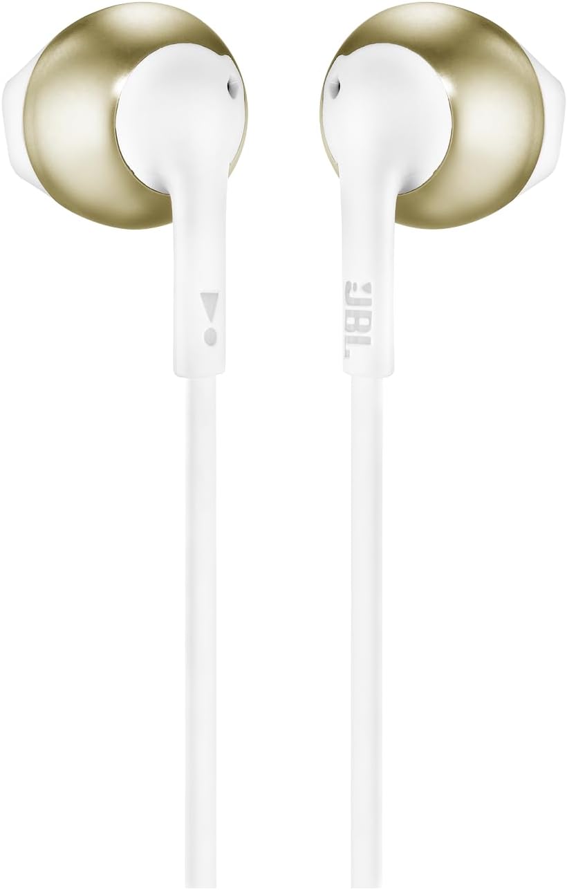 Jbl Tune 205 Wired Earphones , Hands Free Call , White Gold
