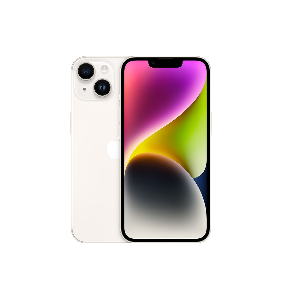 Apple iPhone 14 , 128 GB , 6 GB , 5G , Single SIM - Starlight