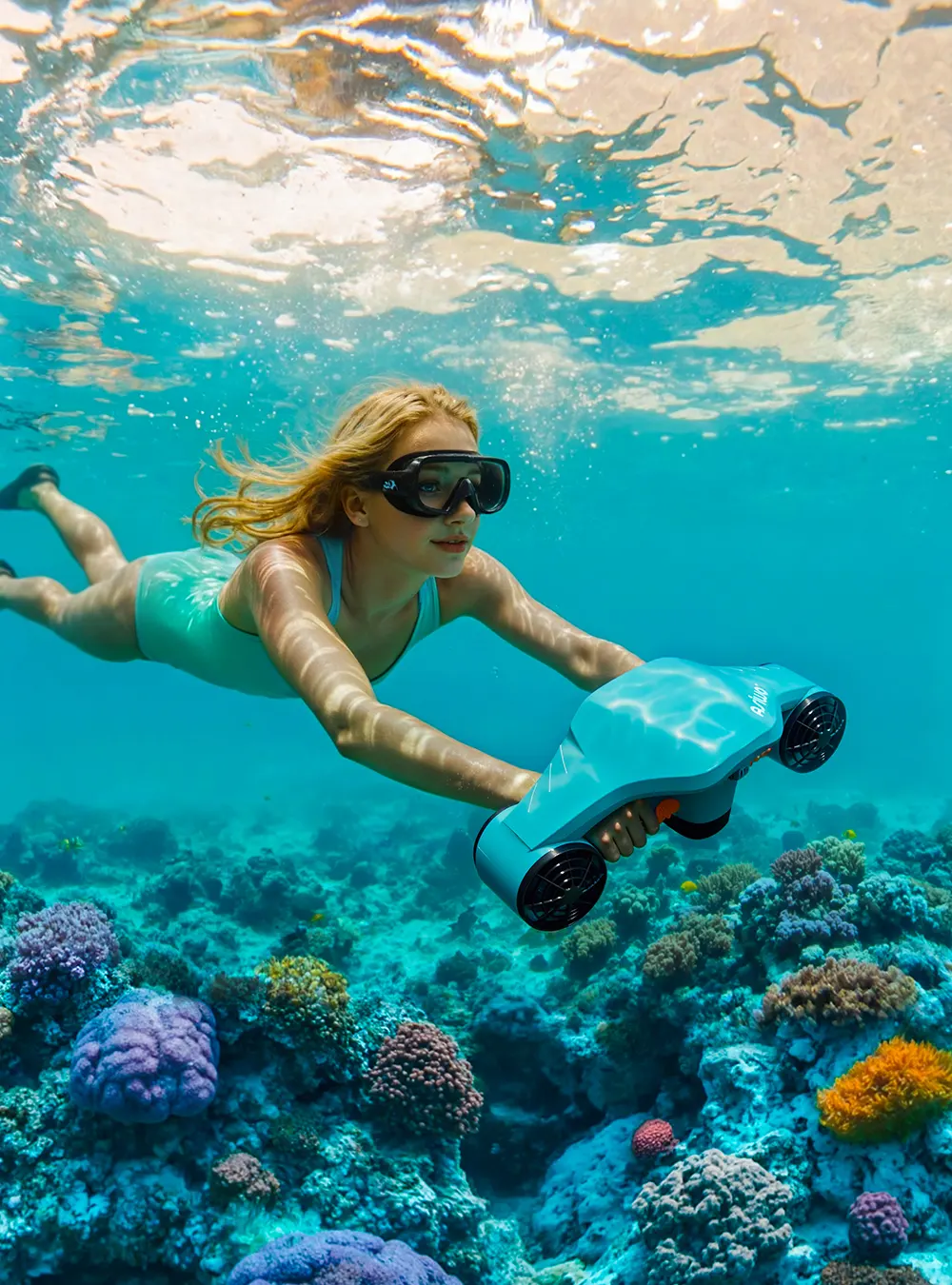 ASIWO Manta 2 Underwater Scooter ,Cyan