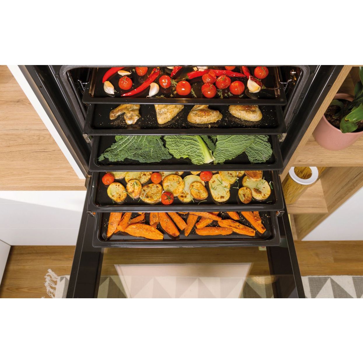 Gorenje Built-in Oven with Grill 77 Liter , Black Stainless Steel - BSA6737E15X