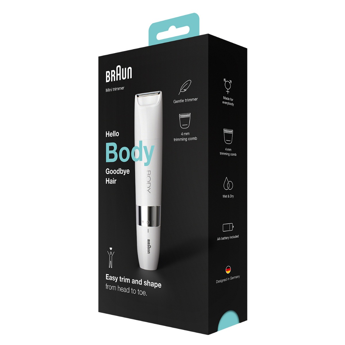 Braun Hair Trimmer , White - BS1000