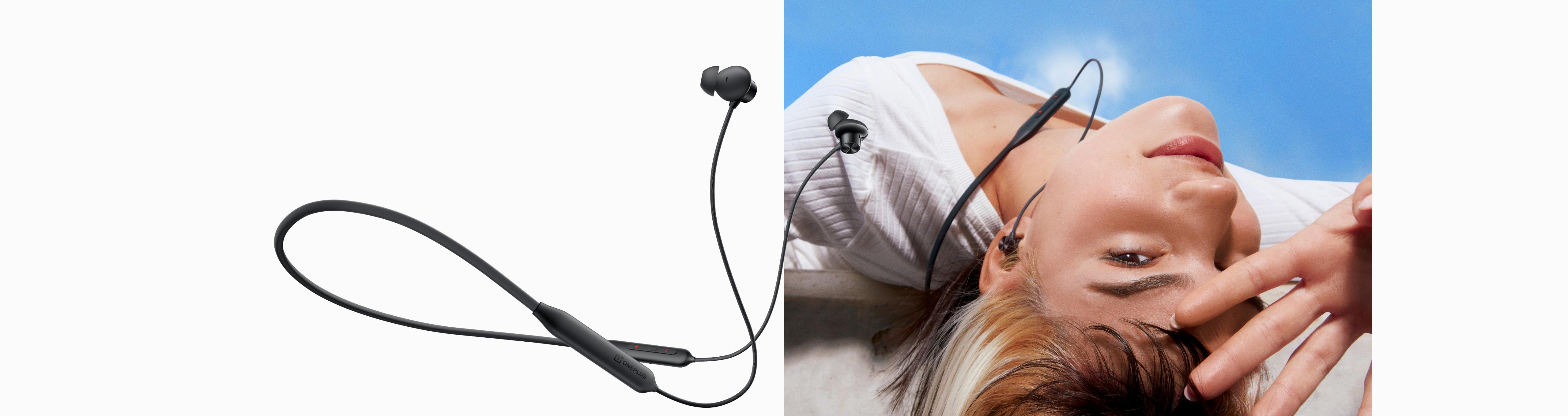 Oneplus Bullets Z2 Wireless Neckband In-Ear Earphones , AI noise cancellation , Magico Black