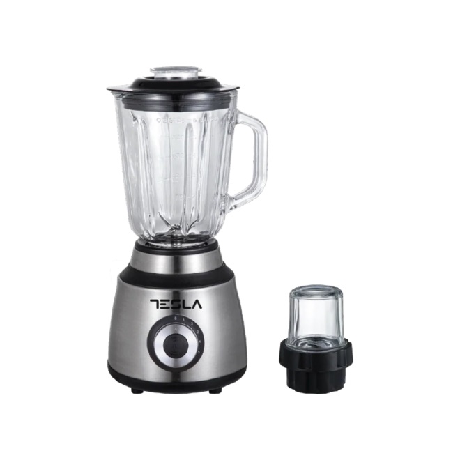 Tesla Countertop Blender 1.6 Liter 600 Watt Silver Black - TSL-BL200
