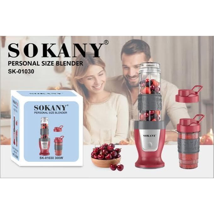 خلاط شخصي سوكاني ، سعة 400 مل ، 300 وات ، احمر - SK-01030