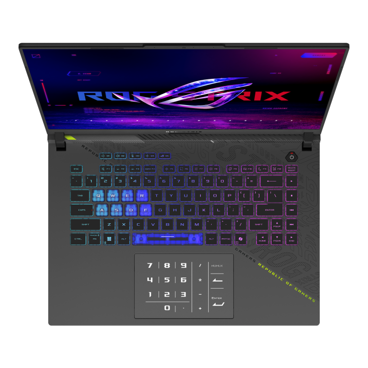 لاب توب اسوس روج ستريكس G16 2025 - G614FM-RV169W ، معالج ايه ام دي رايزن 9 9955HX 16 بوصة ، هارد 1 تيرا بايت SSD ، رام 16 جيجا بايت ، كارت شاشة انفيديا جي فورس RTX 5060 ،ويندوز 11 - رمادي اكليبس