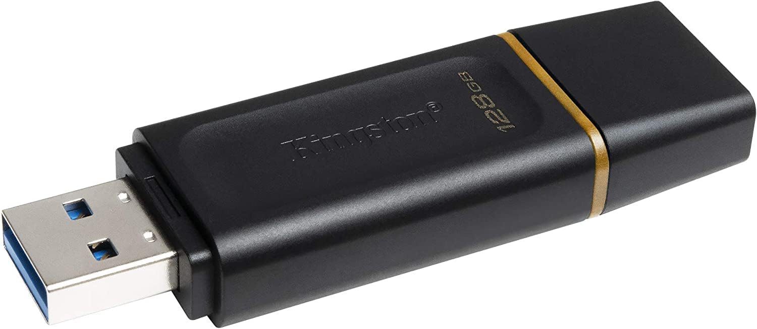 فلاش درايف USB-A كينجستون داتا ترافيلر اكسوديا ، 128 جيجا بايت اسود واصفر - DTX/128GBCR