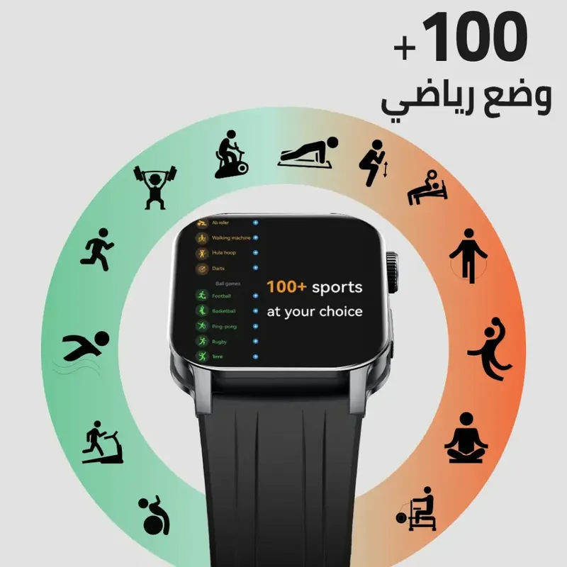 Cardoo X Apex Smart Watch , 2.01 Inch Black