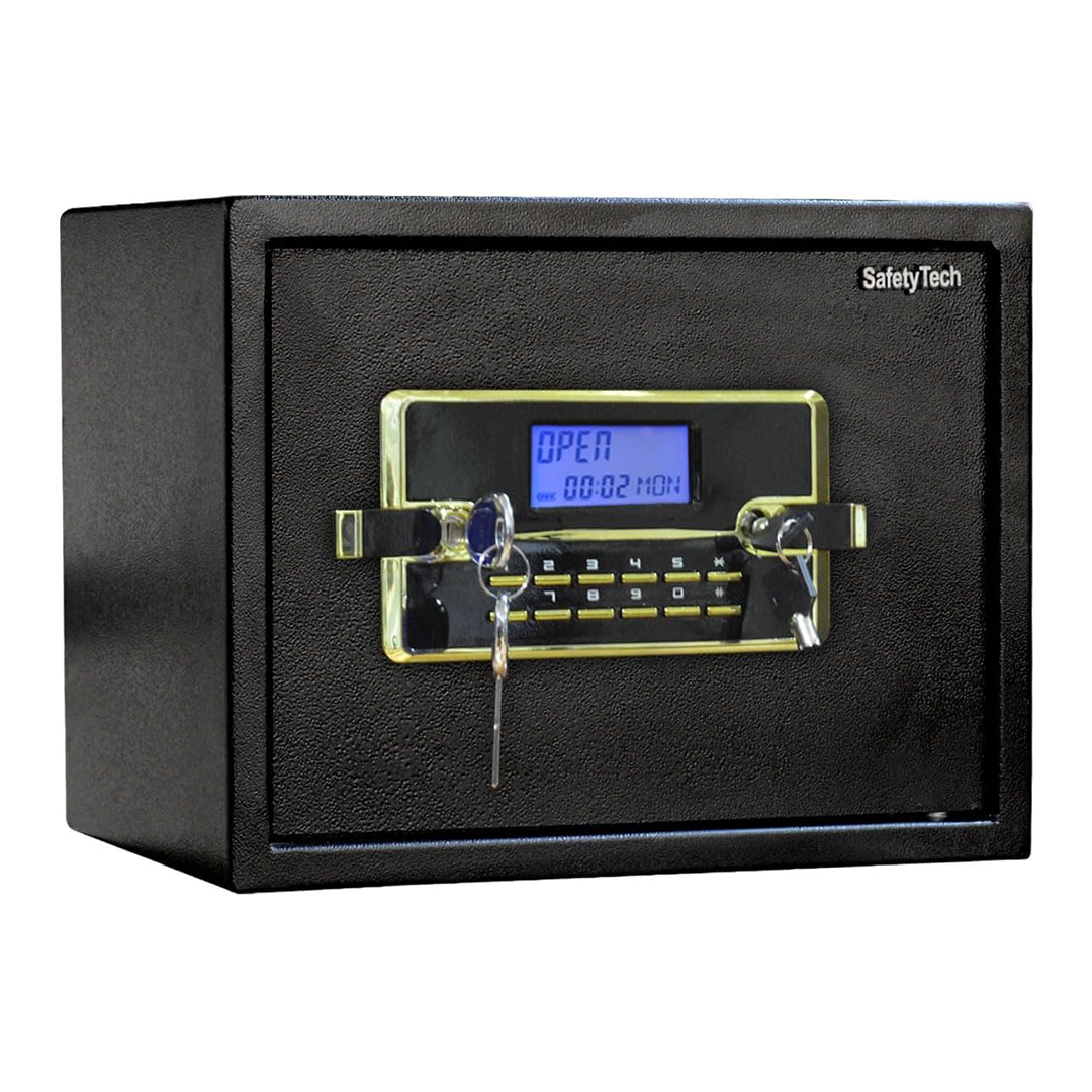 Safety Tech Digital Electronic with Keys Safe Box ,100 Liter ,Black - GN100 BLT