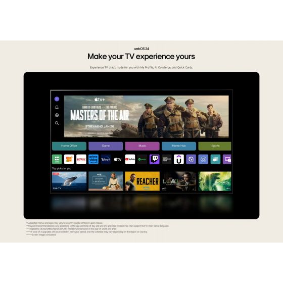شاشة تلفزيون سمارت ال جي ، مقاس 65 بوصة ، ليد ، دقة 4K UHD ، بريسيفر داخلي