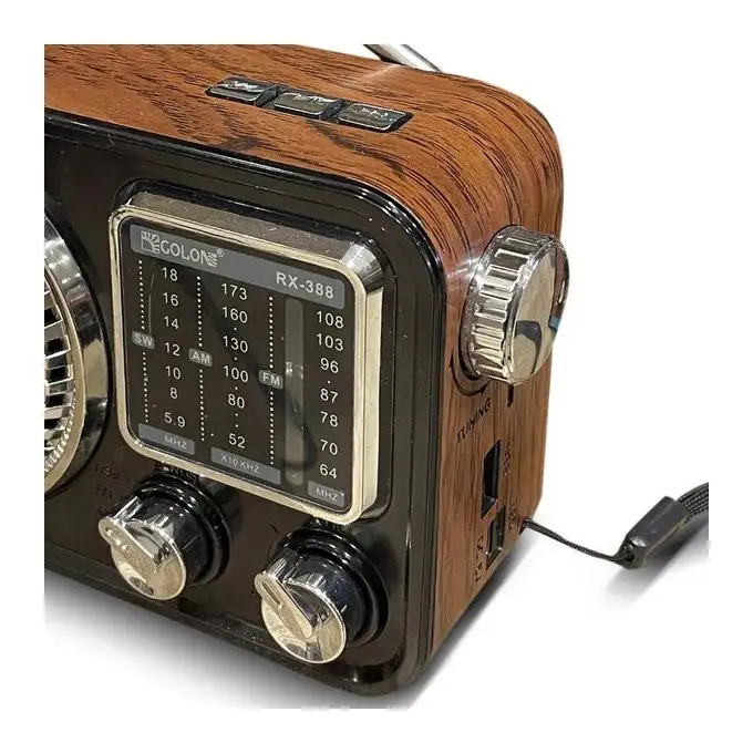 Golon FM Rechargeable Radio , Brown - RX-399