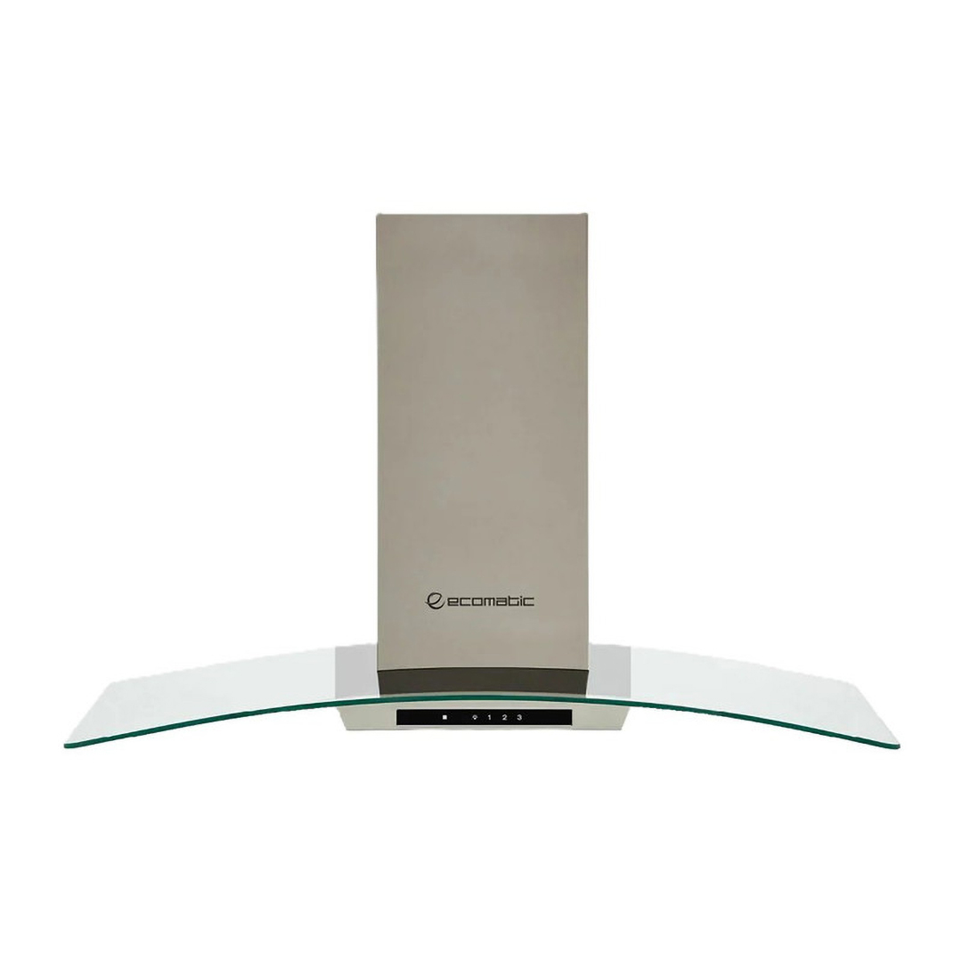 Ecomatic Crystal Clear Digital Built-In Decorative Hood , 90 Centimeter , Stainless Steel - H9210KGTX