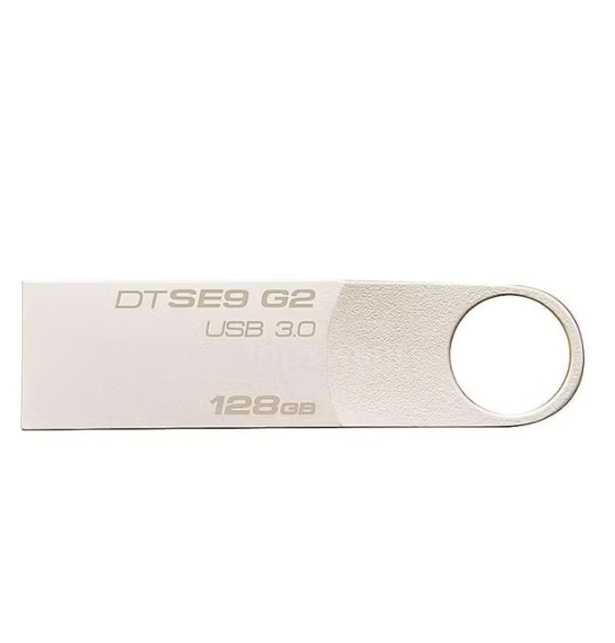 Kingston DataTraveler SE9 G2 USB 3 Flash Drive , 128 GB , Silver - DTSE9G2