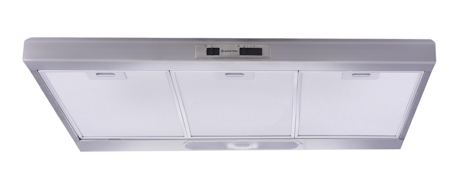 Ariston Gas Gas Built-in Hob ,60 Centimeter 4 Burners ,Stainless Steel - - PHN 961 TS/IX/A with Ariston Built-in Oven with Grill, 66 Liter, Stainless Steel - AROG 6R1G1C XNA - Ariston Built-In Flat Hood , 90 Centimeter , Inox - SL191LPIX