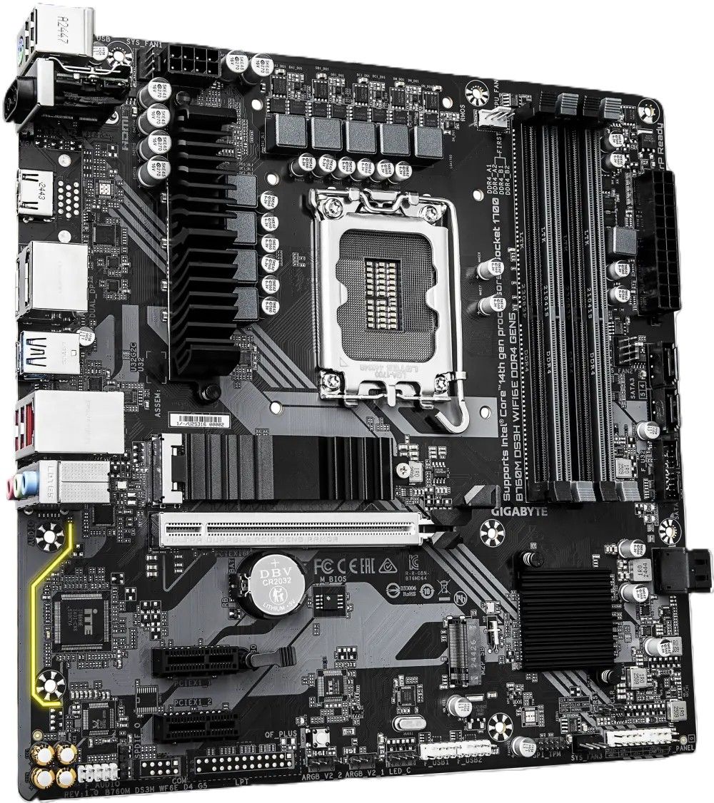 ماذر بورد جيجابايت B760M DS3H WIFI6E DDR4 GEN5 ، انتل ، mATX - اسود