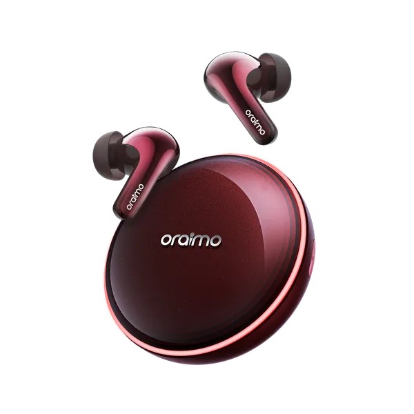 Oraimo SpaceBuds 2 Earbuds , AI Smart Noise Cancellation , Burgundy - OTW-631