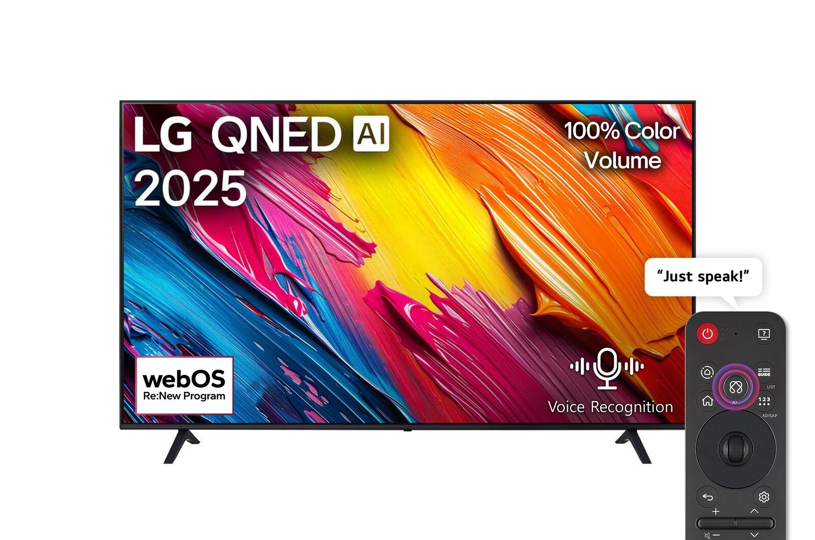 شاشة تلفزيون سمارت ال جي ، مقاس 75 بوصة ، QNED ، دقة 4K UHD ، بريسيفر داخلي