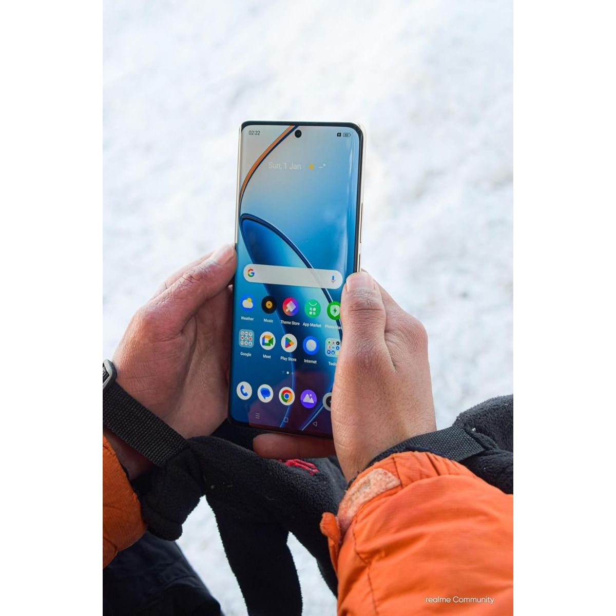 ريلمي 12 برو بلس ، سعة 512 جيجا بايت ، رام 12 جيجا بايت ، شبكة 5G ، شريحتين - ازرق صب مارين