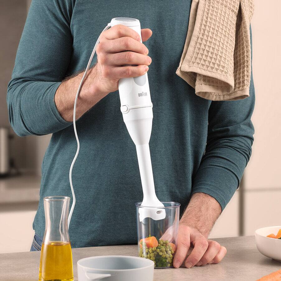 Braun MultiQuick 5 Hand Blender with Attachments 1000 Watt White - MQ 50220 M
