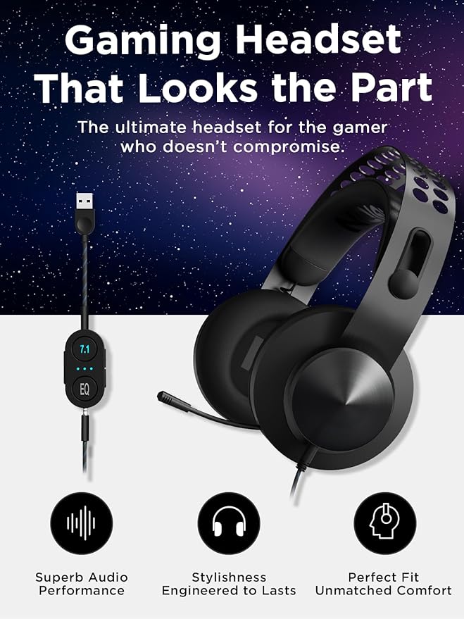 Lenovo Legion H500 Pro Wired Gaming Headset with Microphone , Black - GXD0T69864