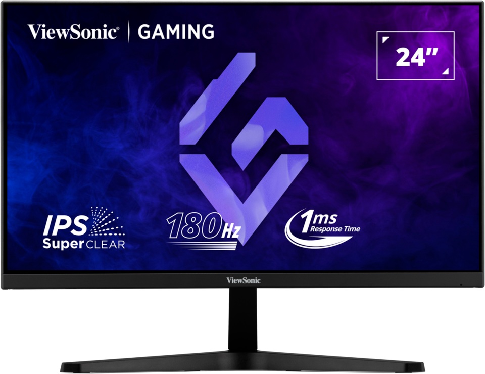 شاشة جيمنج فيوسونيك VX24G1-HD ، مقاس 24 بوصة ، معدل تحديث 180 هرتز ، معدل استجابة 1 مللي ثانية ، اسود
